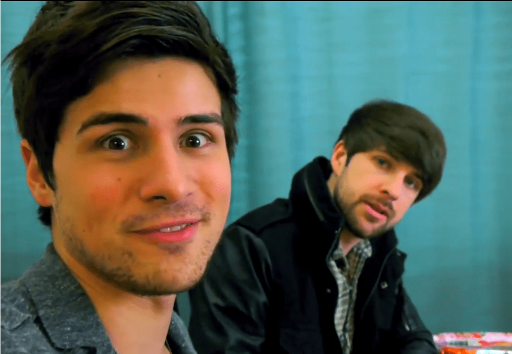 Anthony Padilla with his Best friend Ian Hecox
