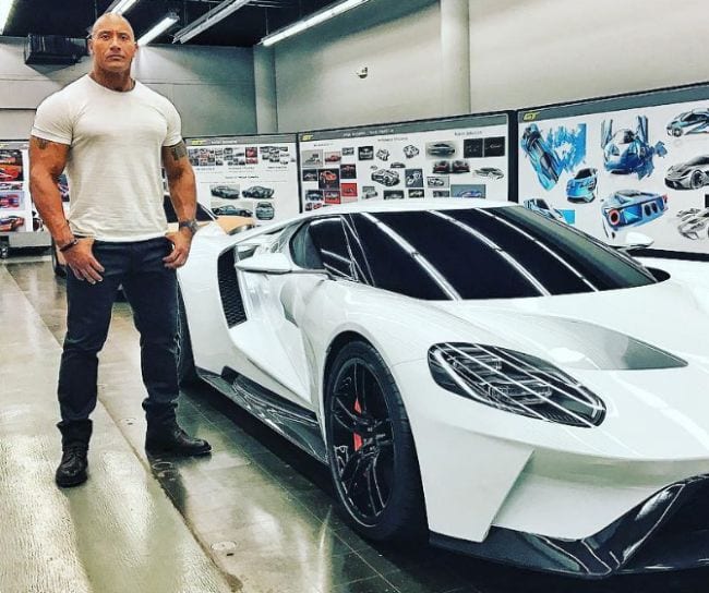 Dwayne The Rock Johnson And 2017 Ford GT